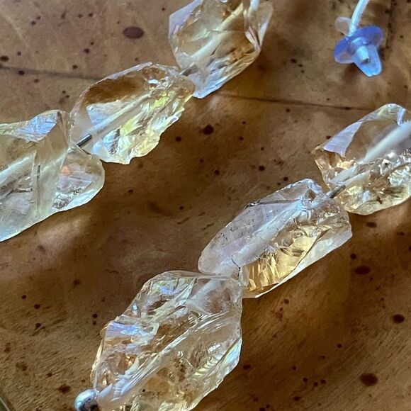 Large Brazilian Citrine Sterling Silver Dangle Earrings - Picture 2 of 7